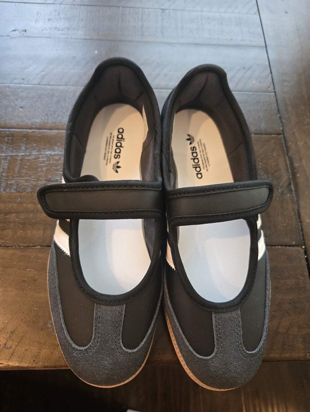 Adidas Black and White Women Mary Jane Sneakers